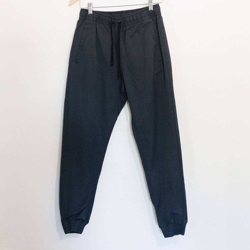 Nike Sportswear Woven Jogger Pants Navy Blue Elastic Waist Tapered Cuffs Mens M